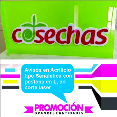 Juanimprime; diseño y fabricacion en corte laser de avisos tipo señaletica en acrilico son relieve, despachamos a nivel nacional 